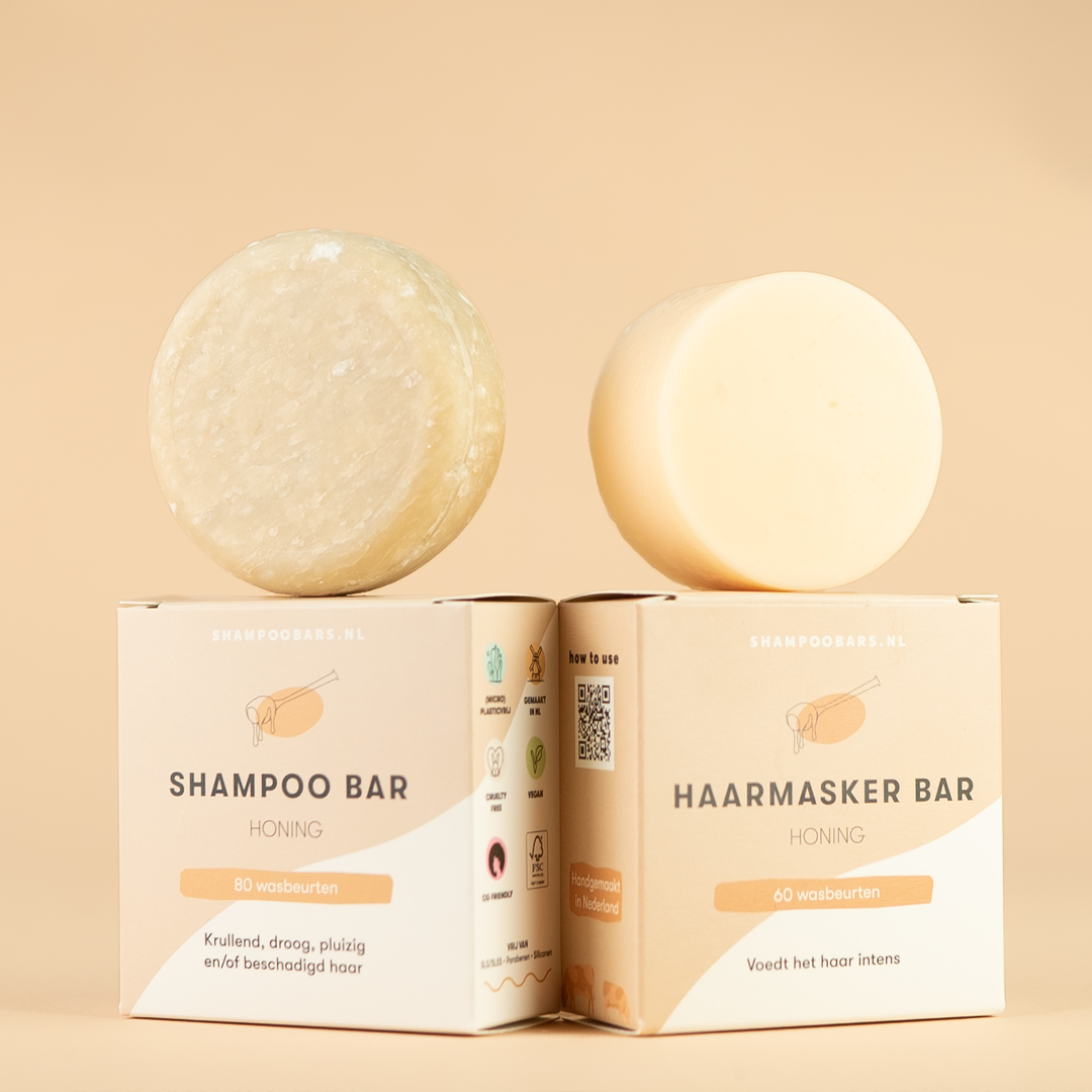 Vrijgevig mosterd Prime Shampoo & Haarmasker Bar - Shampoo Bars