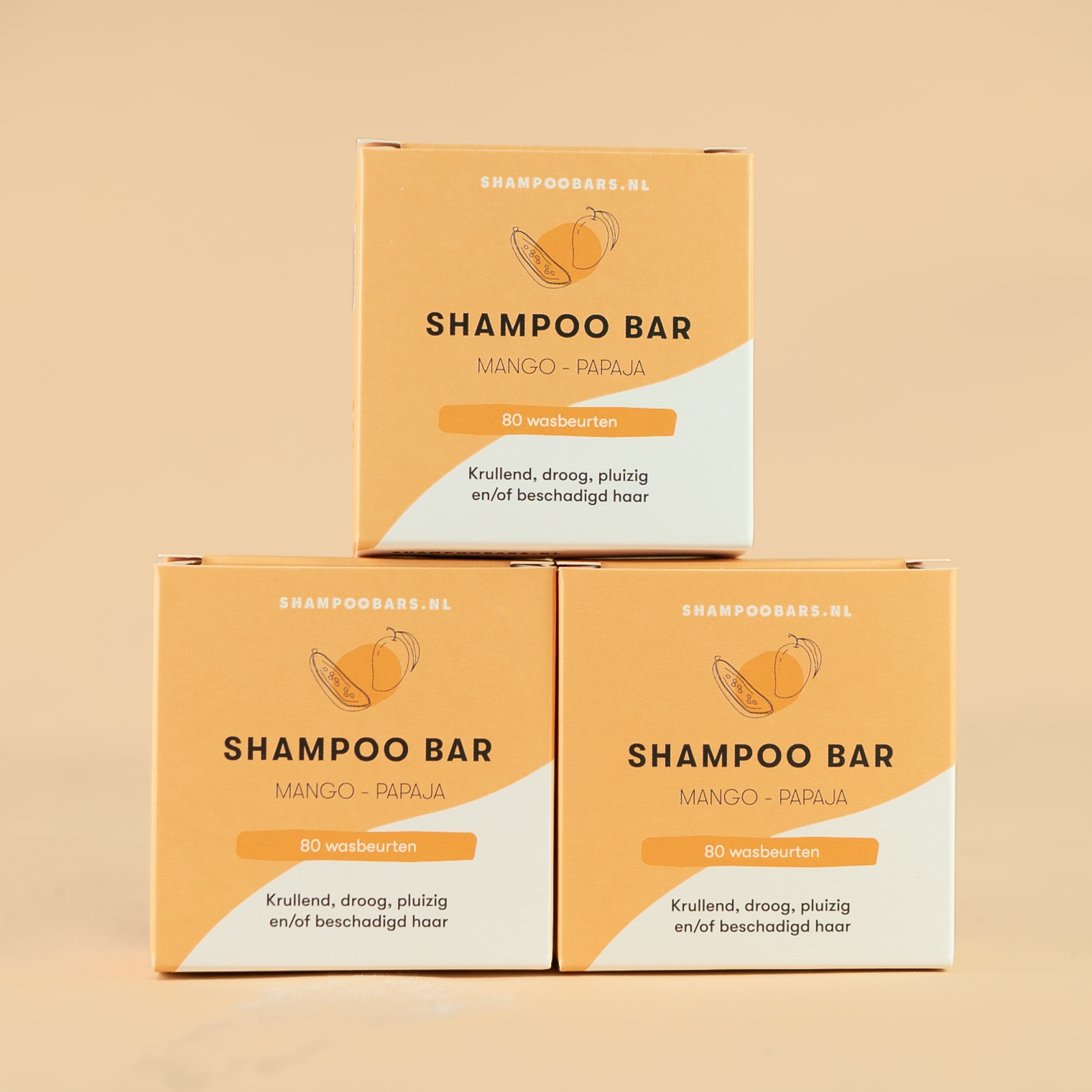 3x Shampoo Bar Mango Papaja bundel